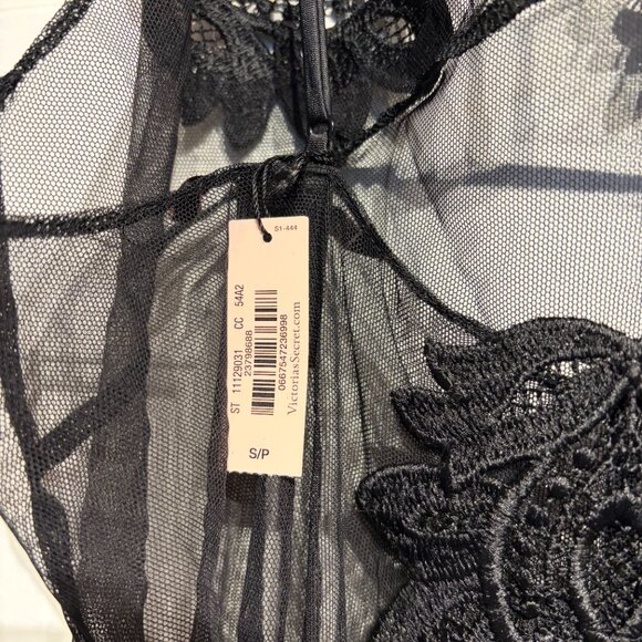 NWT - Victoria's Secret Lingerie Dress / Night Gown Black Mesh (Size S) - Picture 4 of 5
